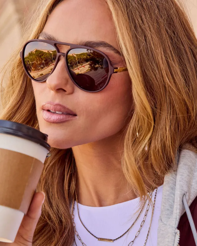 Irma Aviator Frame Sunglasses made by Vici