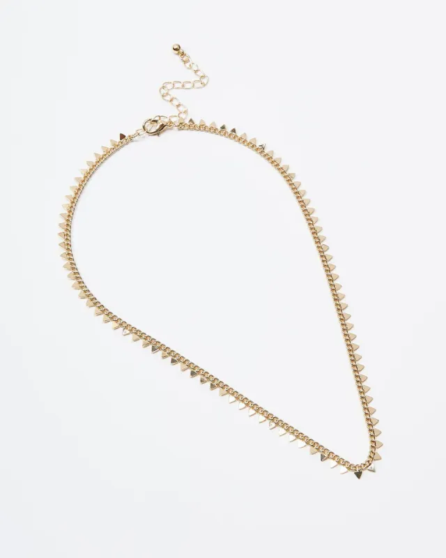Keeping It Icy Beaded Necklace - Gold sold by Vici