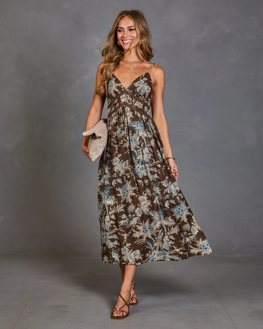 Turning Leaves Floral Maxi Dress sold by Vici product image thumbnail 5