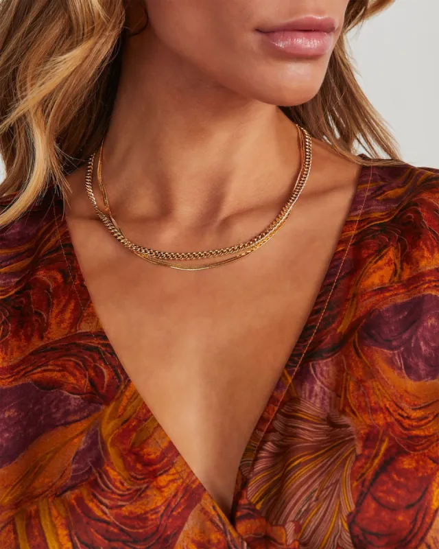 Anaise Layered Chain Choker Necklace sold by Vici