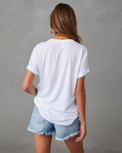 Champagne Dreams Graphic Tee - White/Pink - SALE sold by Vici