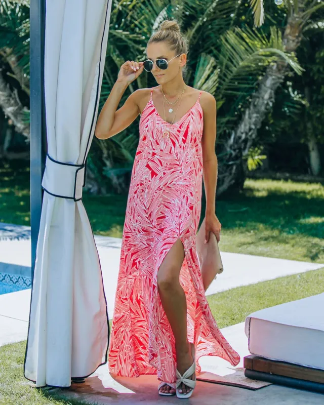 Marin Palm Print Maxi Dress - FINAL SALE sold by Vici