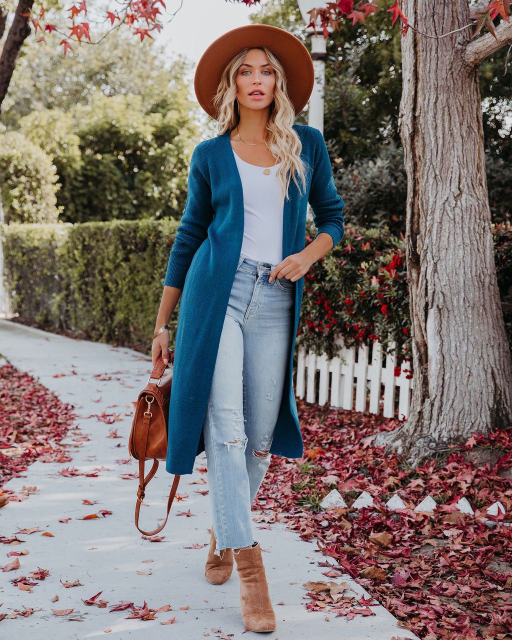 Erie Knit Duster Cardigan - Dark Teal - FINAL SALE sold by Vici