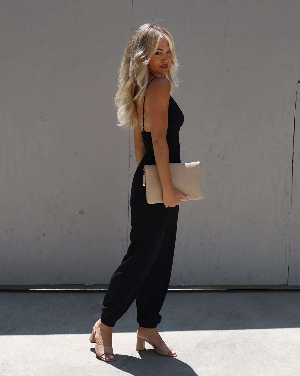 Stay Grounded Smocked Jumpsuit sold by Vici product image thumbnail 4