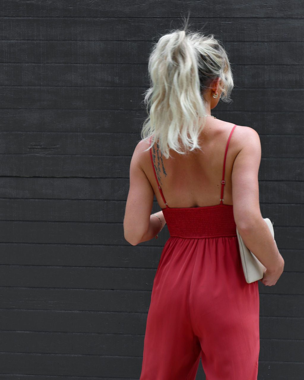 Stay Grounded Smocked Jumpsuit sold by Vici product image thumbnail 3