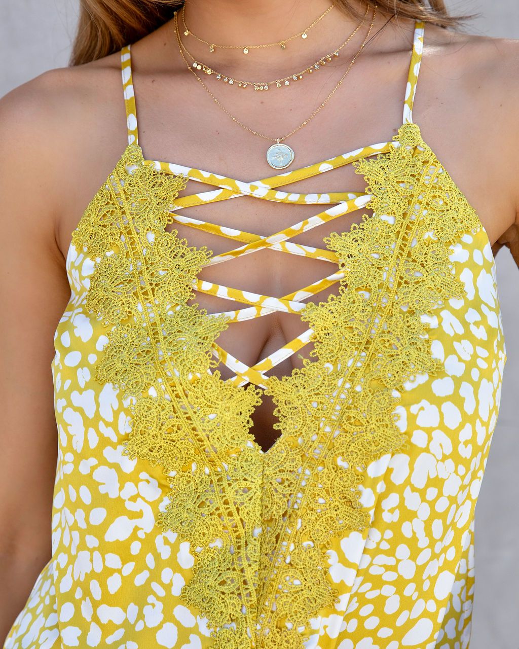 Carillo Printed Lace Up Cami Tank sold by Vici product image thumbnail 4