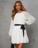 Meadow Rue Contrast Waist Tie Mini Dress sold by Vici