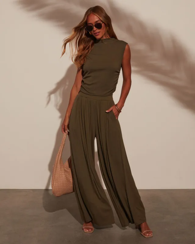 Tatum Sleeveless High Neck Top sold by Vici