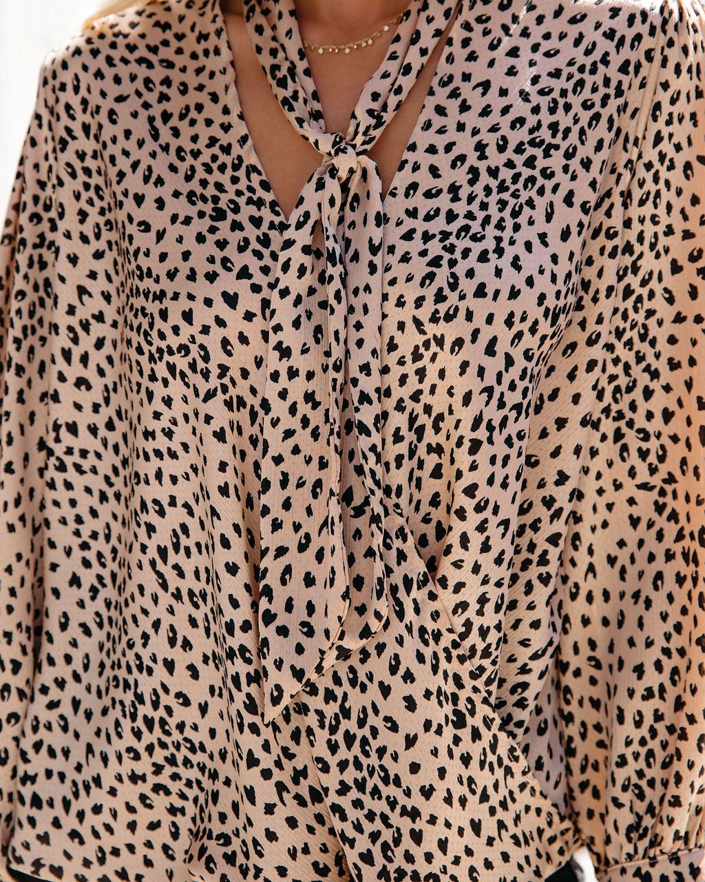 Kit Satin Drape Tie Blouse - FINAL SALE sold by Vici product image thumbnail 4