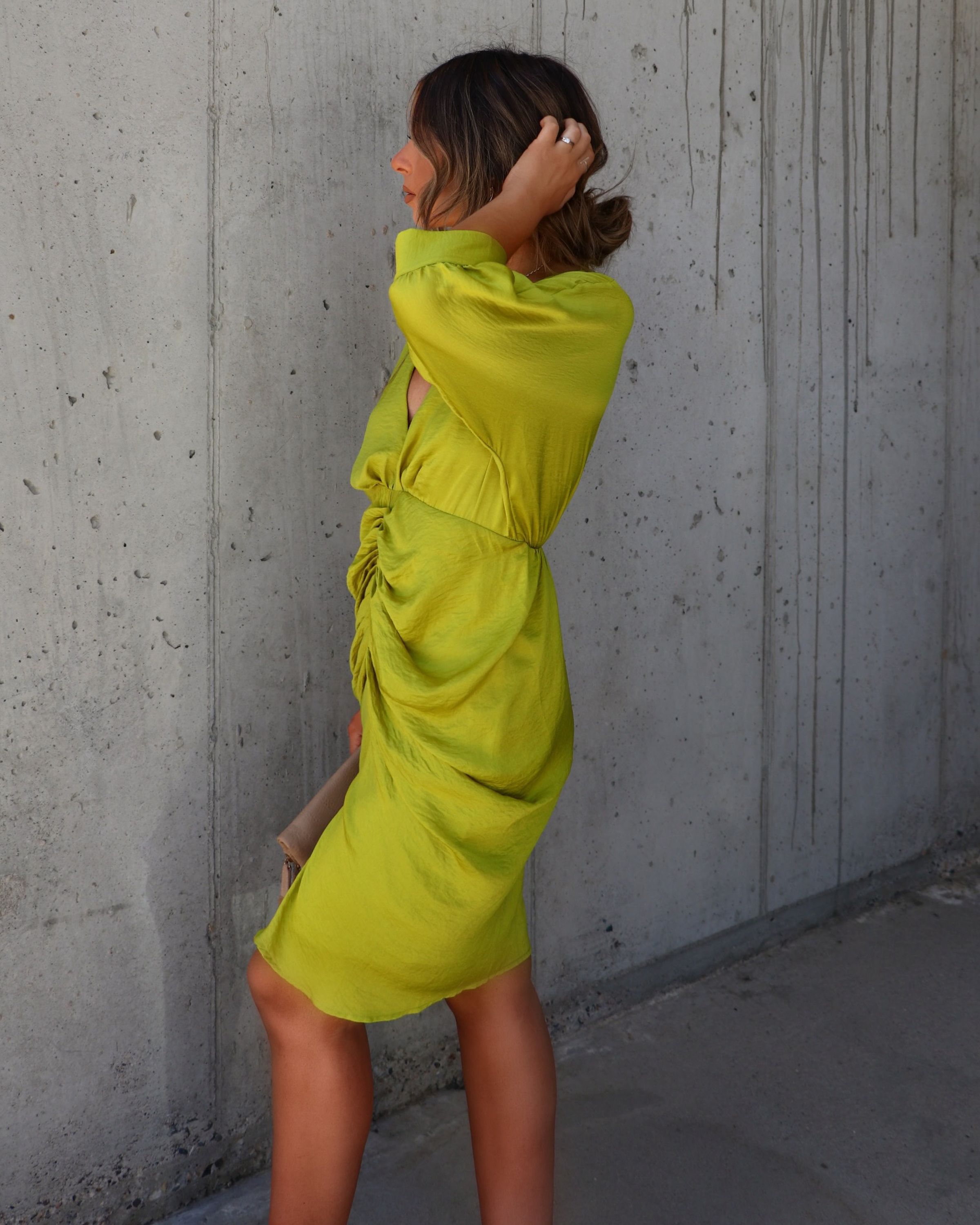 Almeida Midi Dress - Lime Green sold by Vici product image thumbnail 3