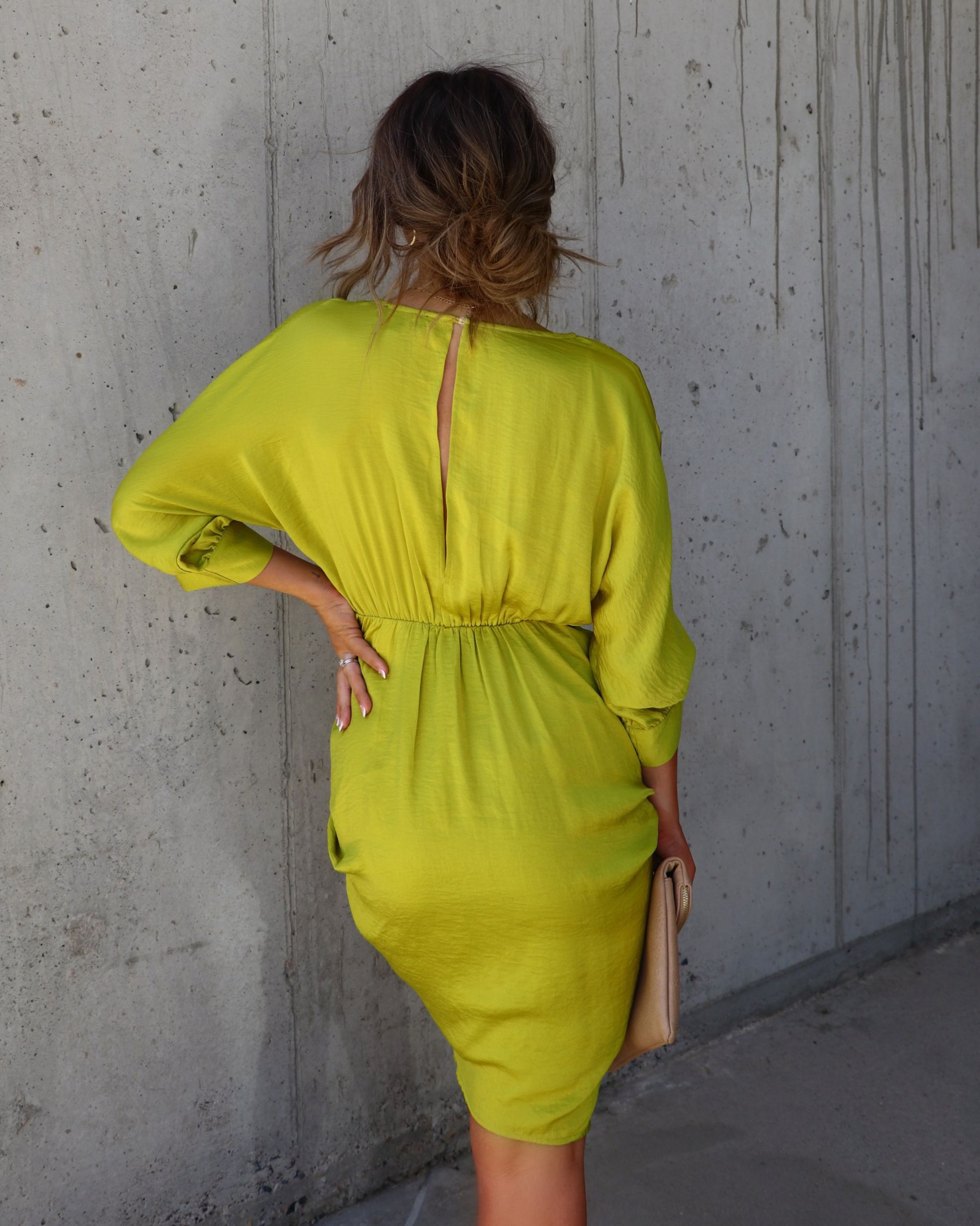 Almeida Midi Dress - Lime Green sold by Vici product image thumbnail 4