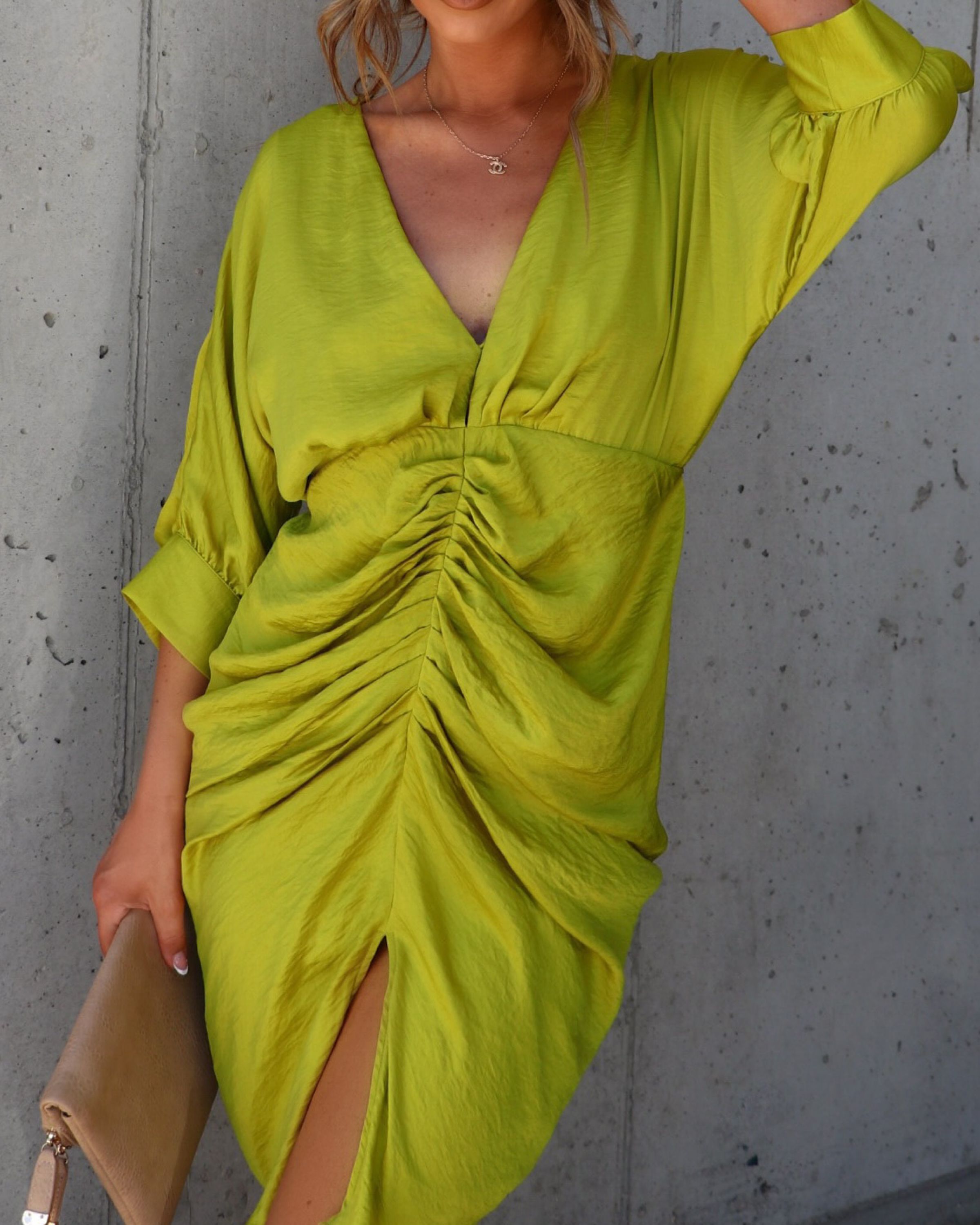 Almeida Midi Dress - Lime Green sold by Vici product image thumbnail 2