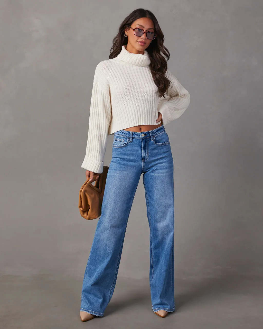 Charley High Rise Wide Leg Stretch Jeans sold by Vici product image thumbnail 5