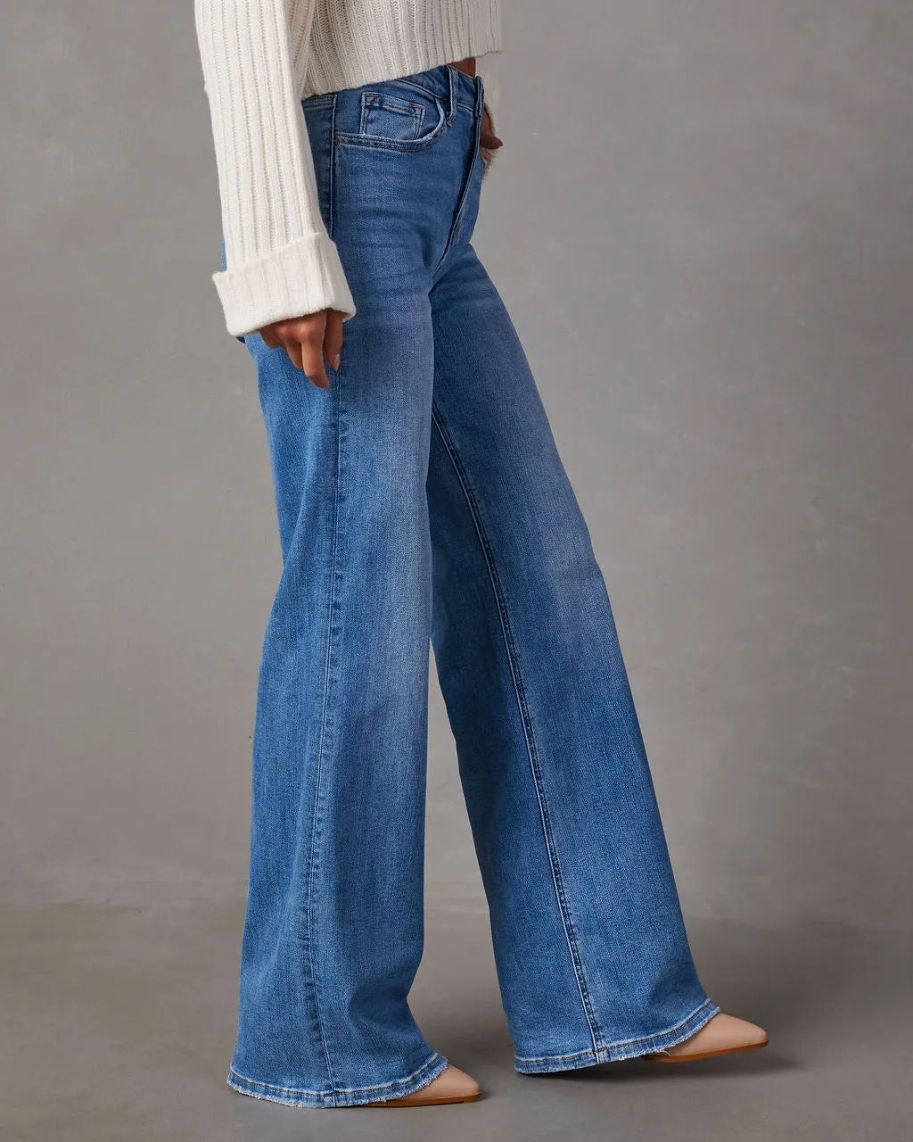 Charley High Rise Wide Leg Stretch Jeans sold by Vici product image thumbnail 3