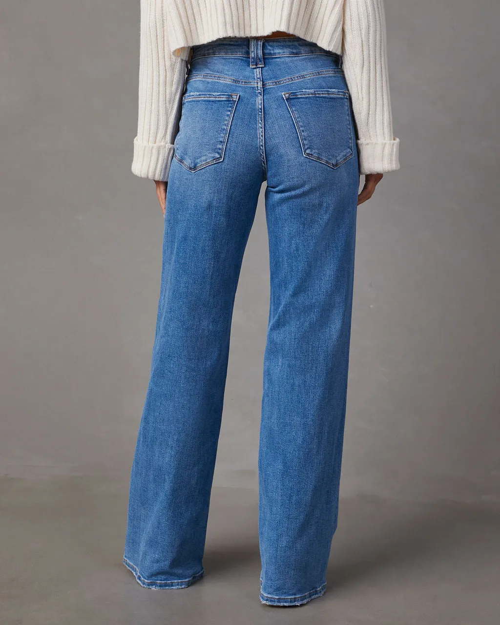 Charley High Rise Wide Leg Stretch Jeans sold by Vici product image thumbnail 4