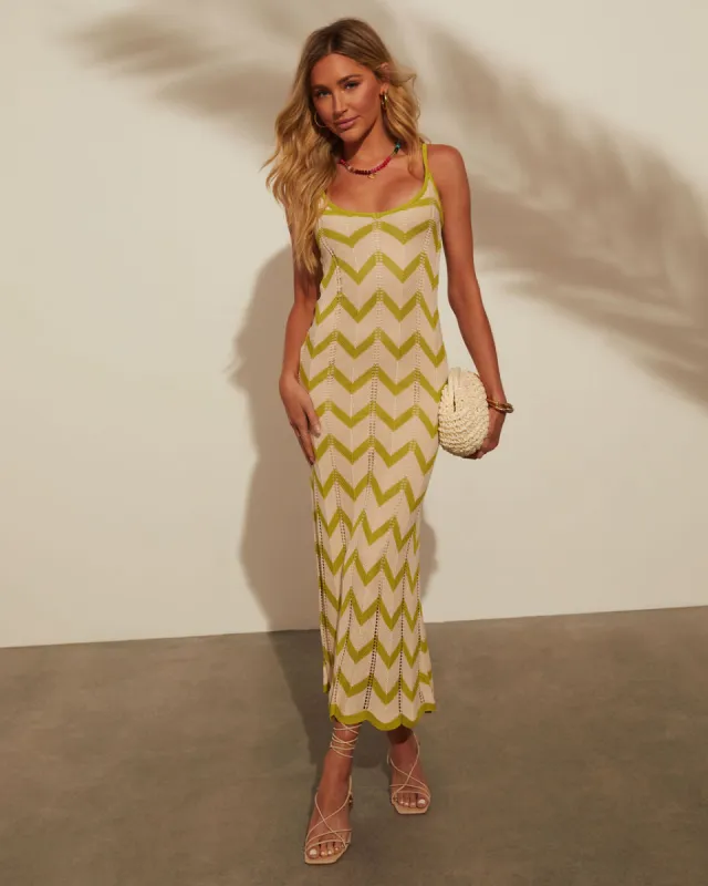 Limestone Printed Crochet Coverup Dress sold by Vici