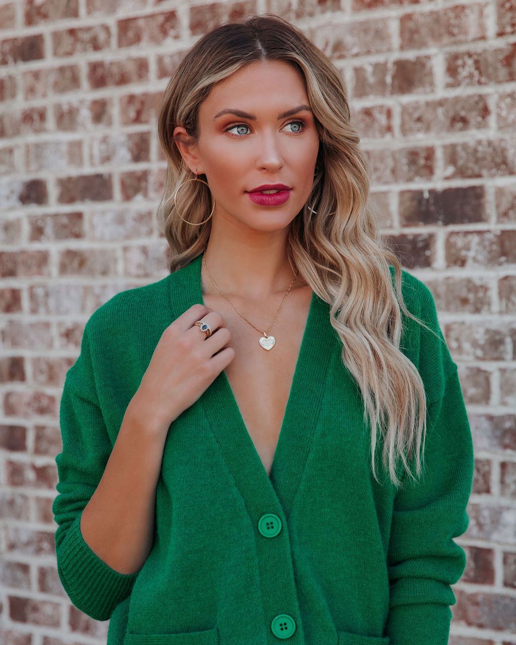 Heart Initial Pendant Necklace sold by Vici product image thumbnail 4