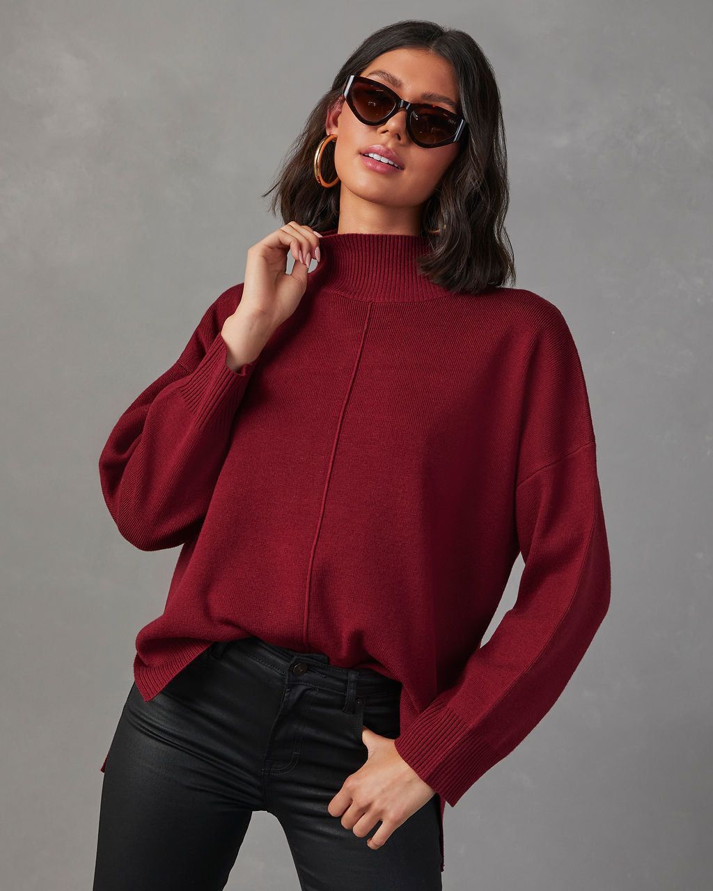 Turtleneck Pullover Sweater sold by Vici