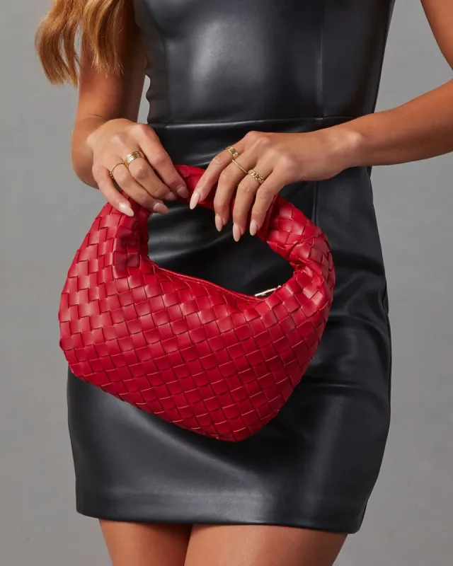 Tierra Woven Knot Handbag - Red made by Vici
