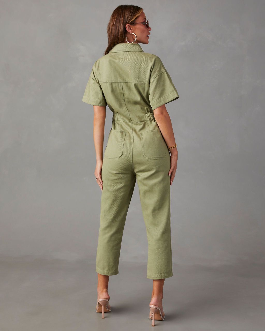 Kaysee Utility Jumpsuit - Olive - SALE sold by Vici product image thumbnail 4