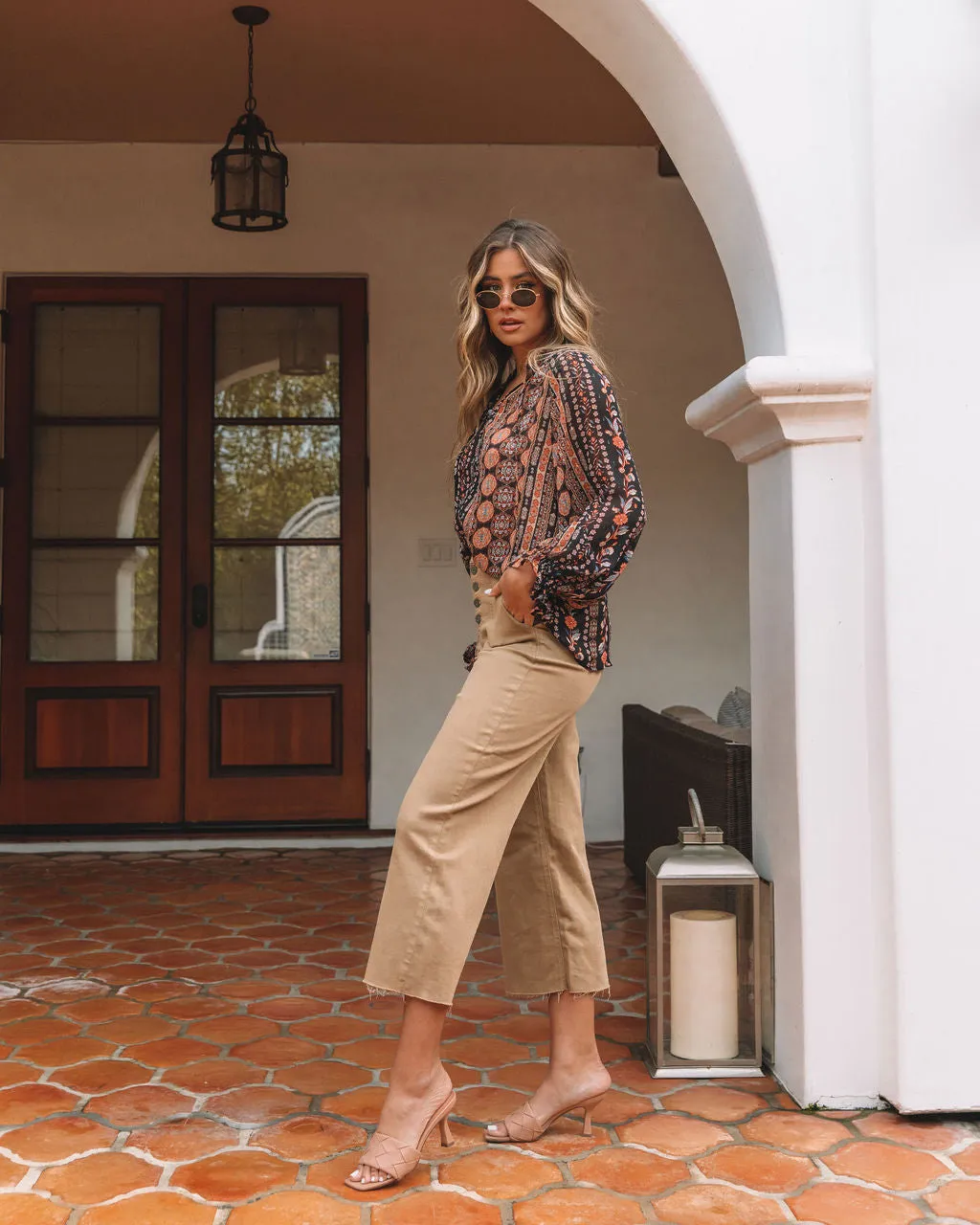 Explore The Unknown Printed Metallic Top sold by Vici product image thumbnail 5