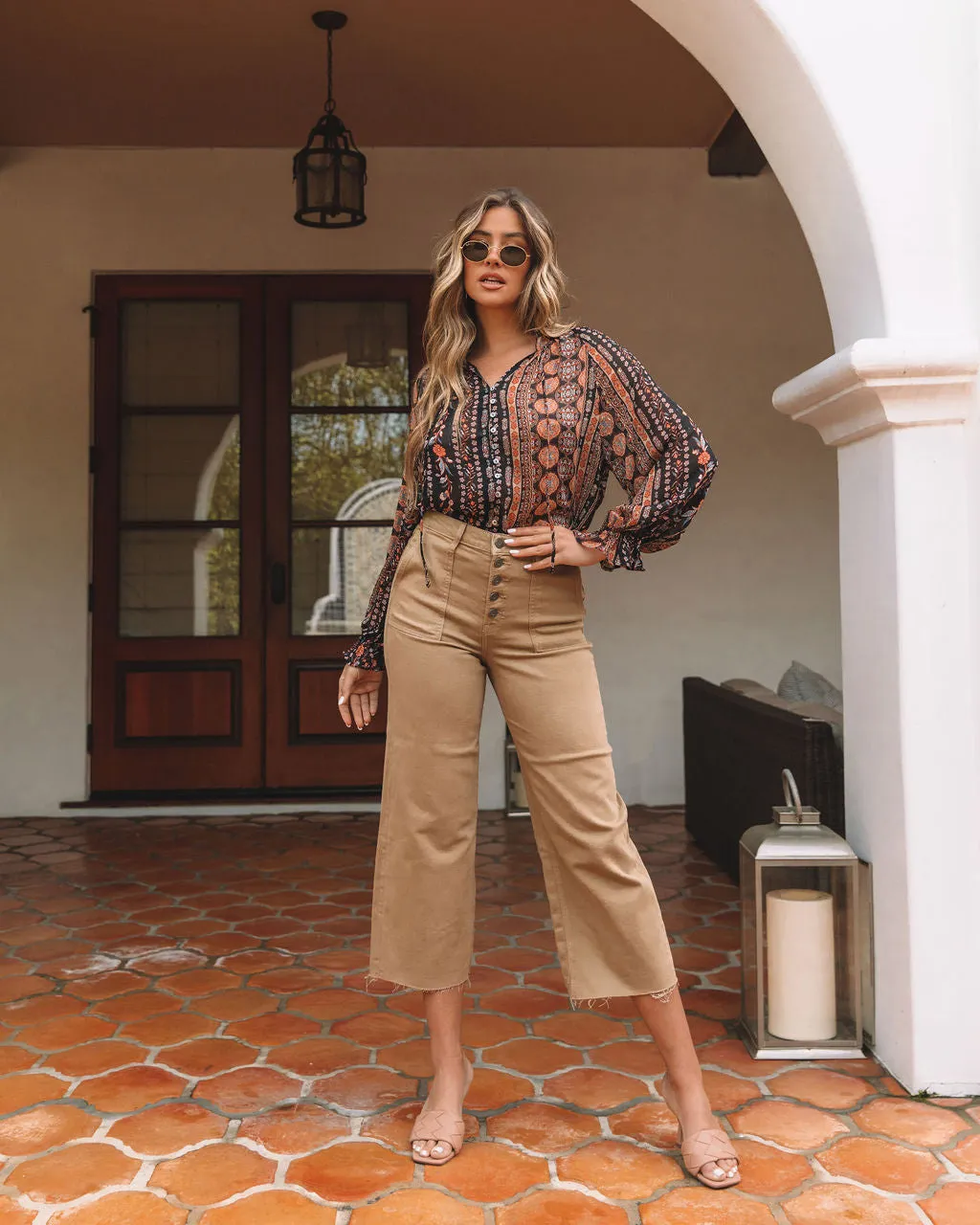 Explore The Unknown Printed Metallic Top sold by Vici product image thumbnail 3