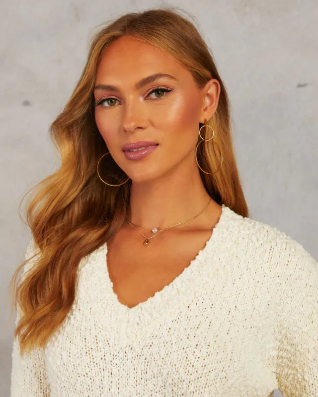 David Double Hoop Drop Earrings sold by Vici