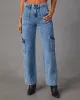 River High Waisted Cargo Jeans sold by Vici
