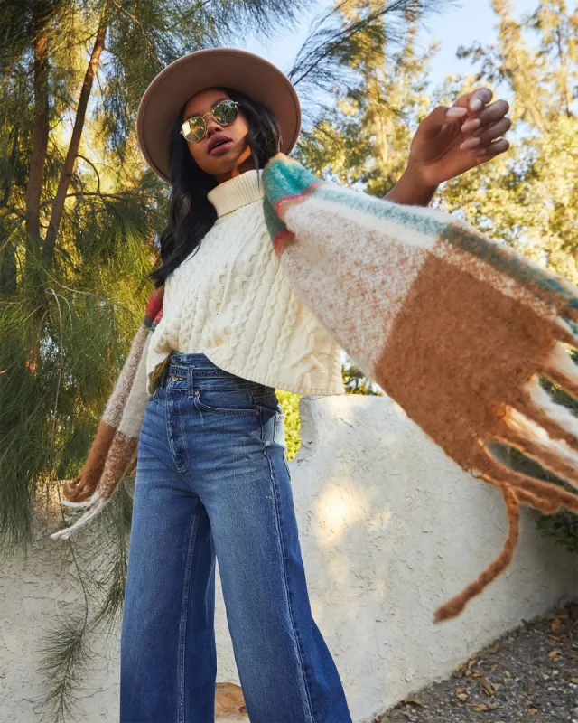 Claire Large Pattern Blanket Scarf made by Vici