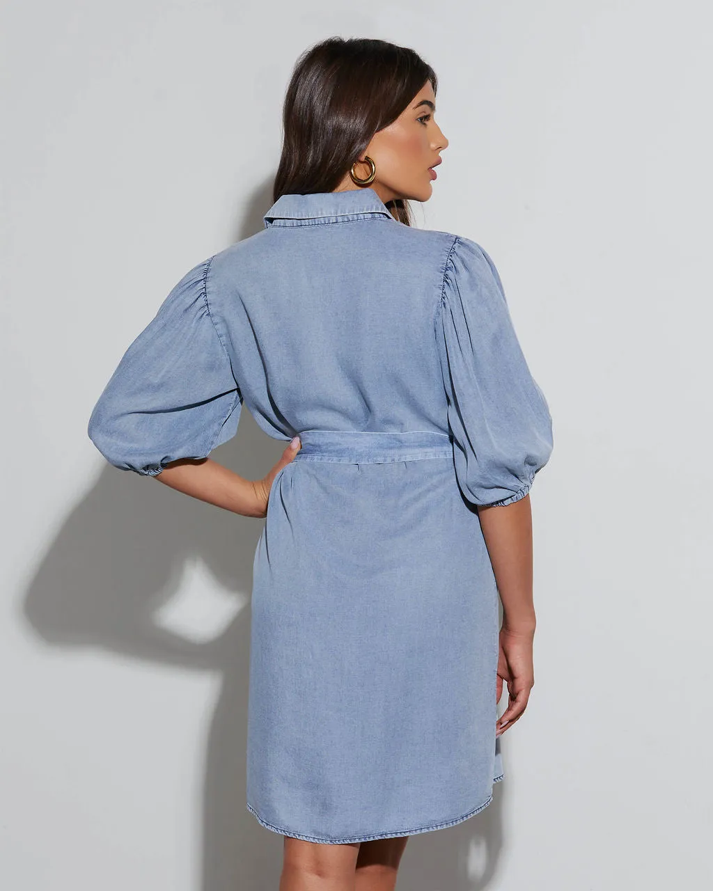 Ballad Short Sleeve Tie Waist Mini Dress sold by Vici product image thumbnail 4