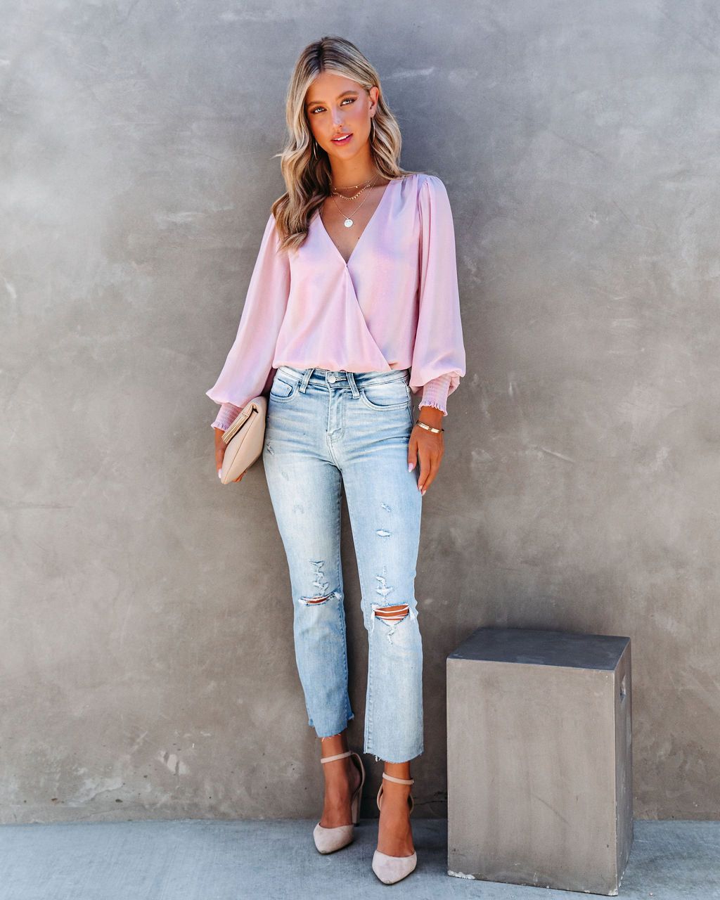 Mad For You Chenille Striped Sweater - Pink - FINAL SALE sold by Vici product image thumbnail 3