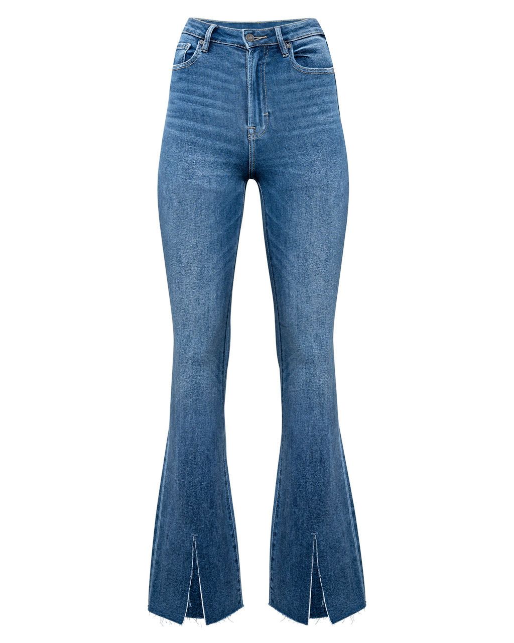 Joey High Rise Stretch Split Hem Flare Jeans sold by Vici product image thumbnail 3
