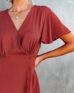 Last Forever Flutter Sleeve Maxi Dress sold by Vici