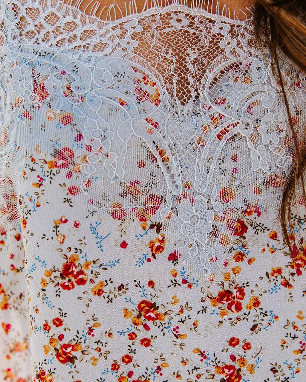 Jenkins Floral Lace Cami Tank sold by Vici product image thumbnail 4