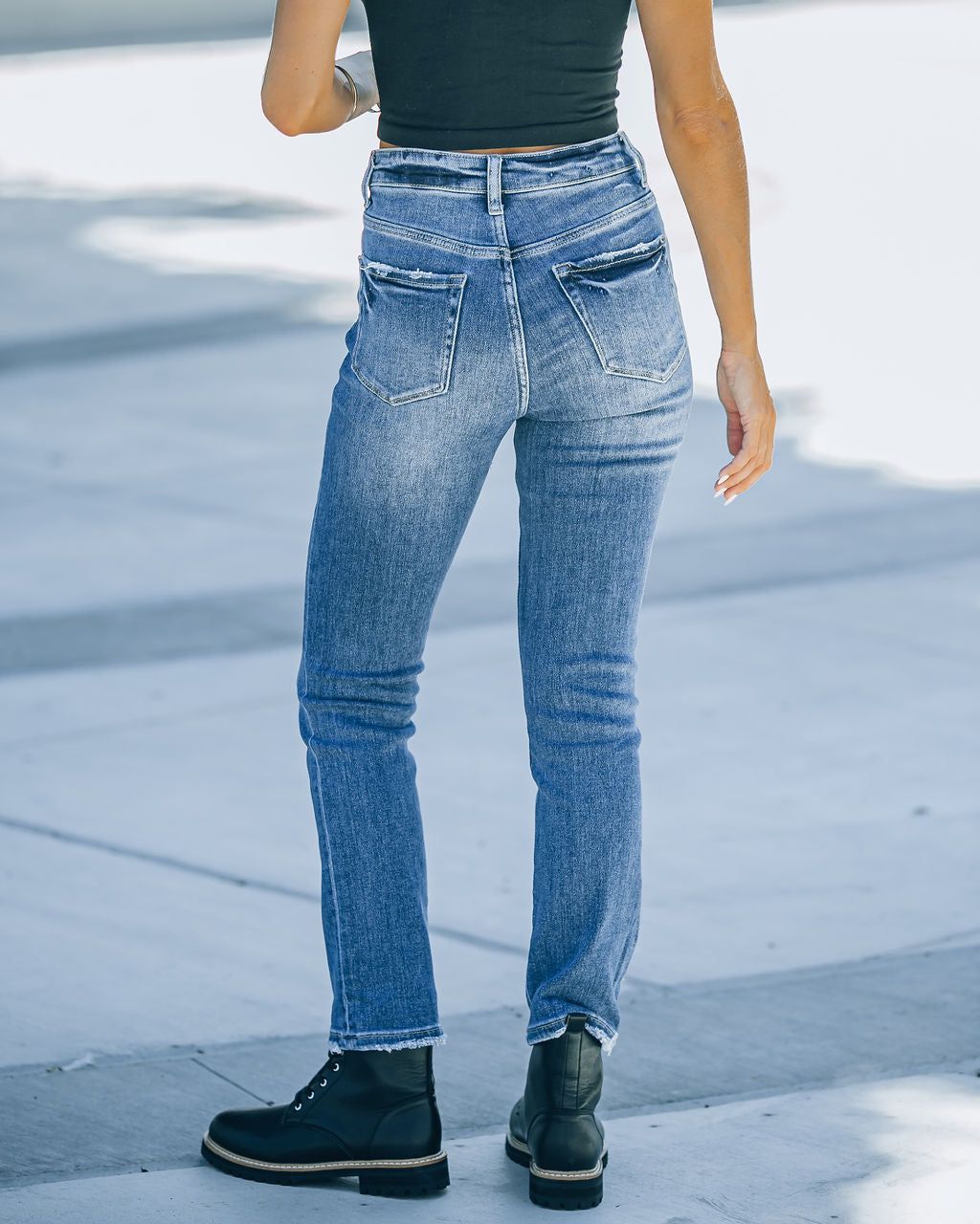Benji High Rise Slim Straight Denim sold by Vici product image thumbnail 3