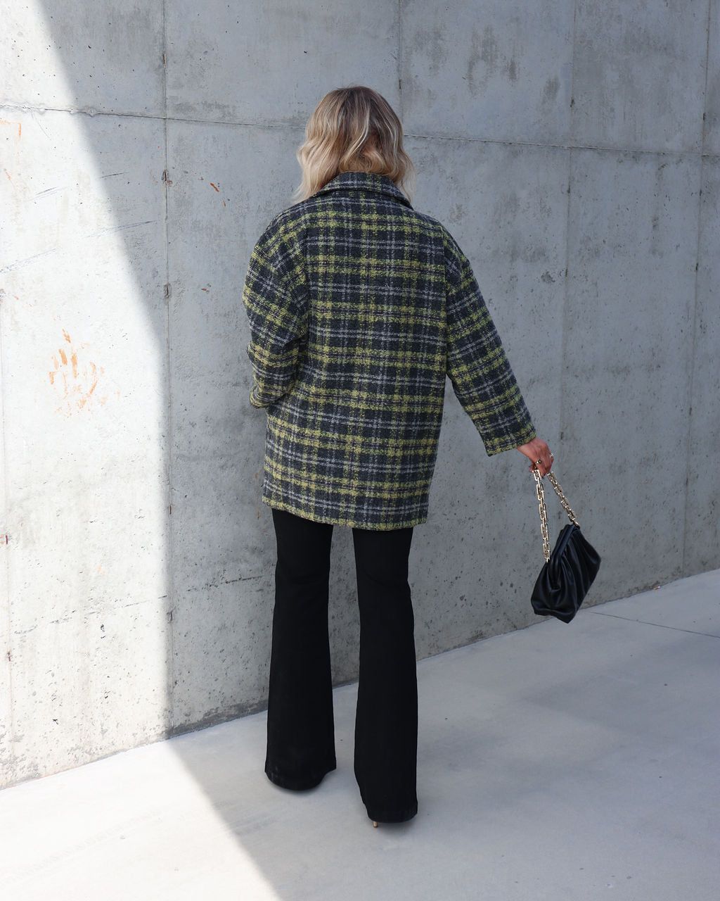 Please Stand Up Pocketed Plaid Coat sold by Vici product image thumbnail 4