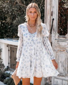 Lovely Day Floral Tiered Ruffle Babydoll Dress - FINAL SALE sold by Vici