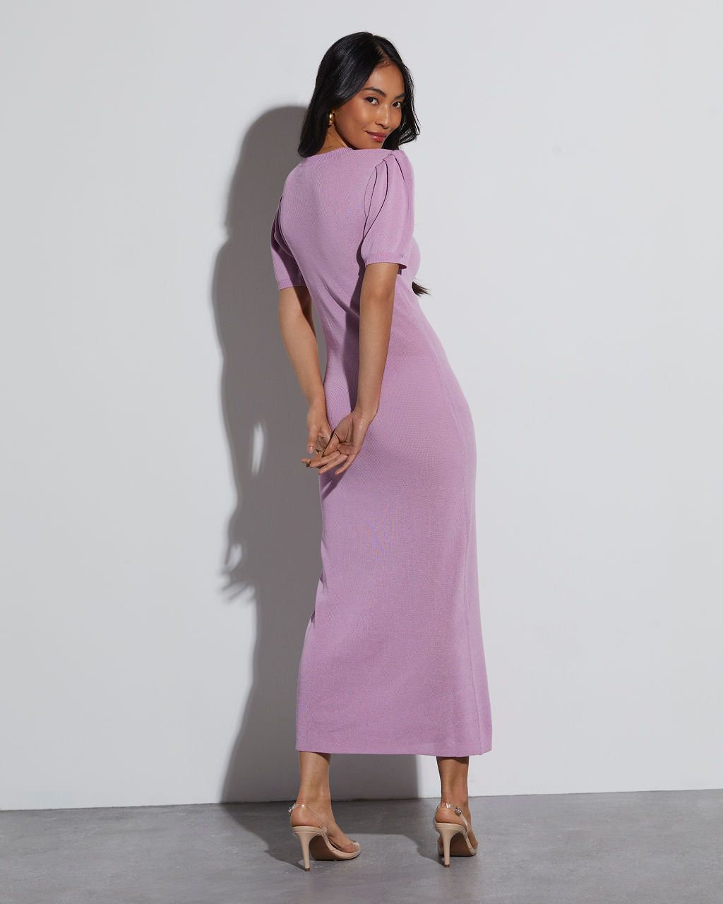 Jessica Knit Short Sleeve Midi Dress sold by Vici product image thumbnail 4