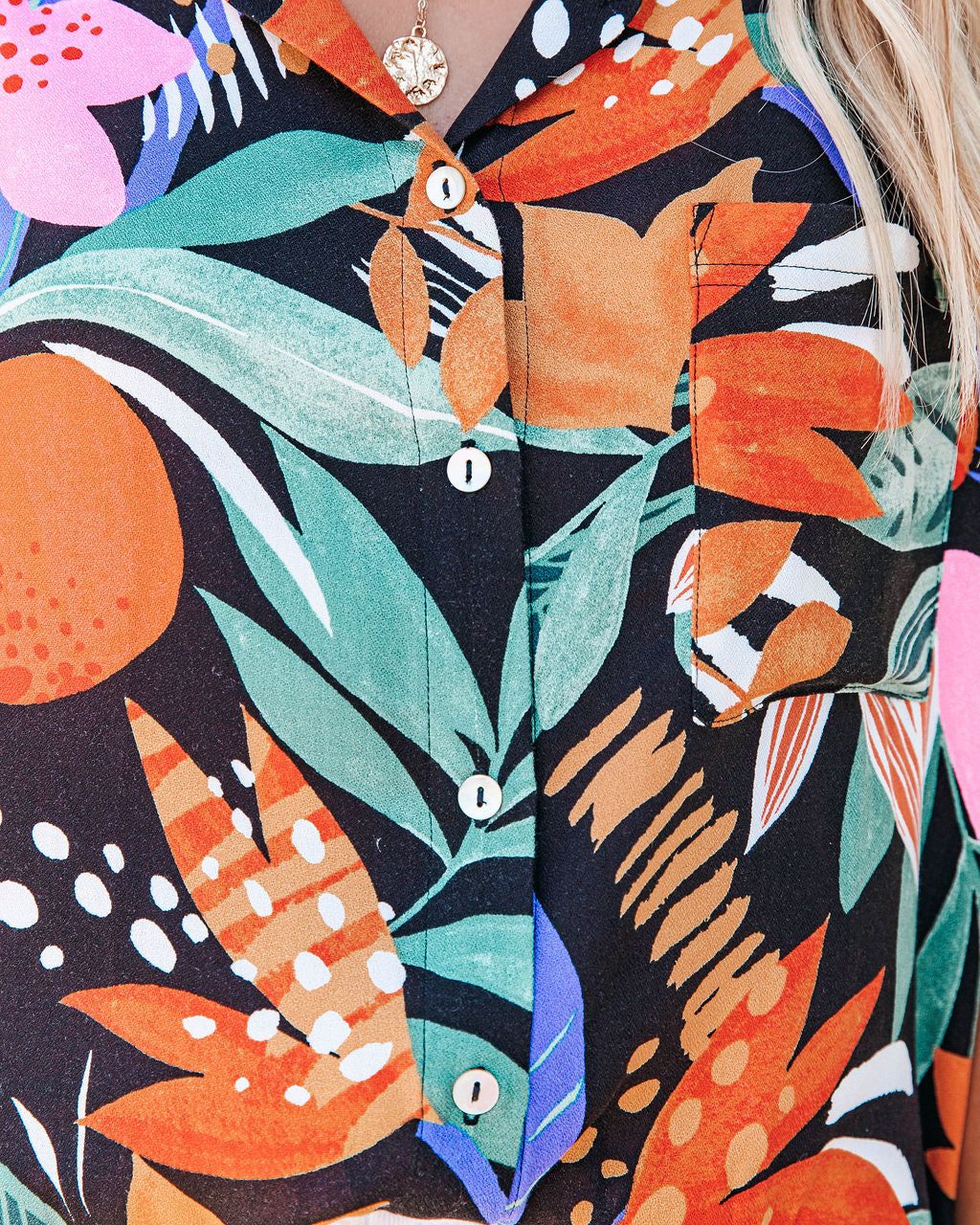 Flor De Paraiso Button Down Shirt sold by Vici product image thumbnail 4