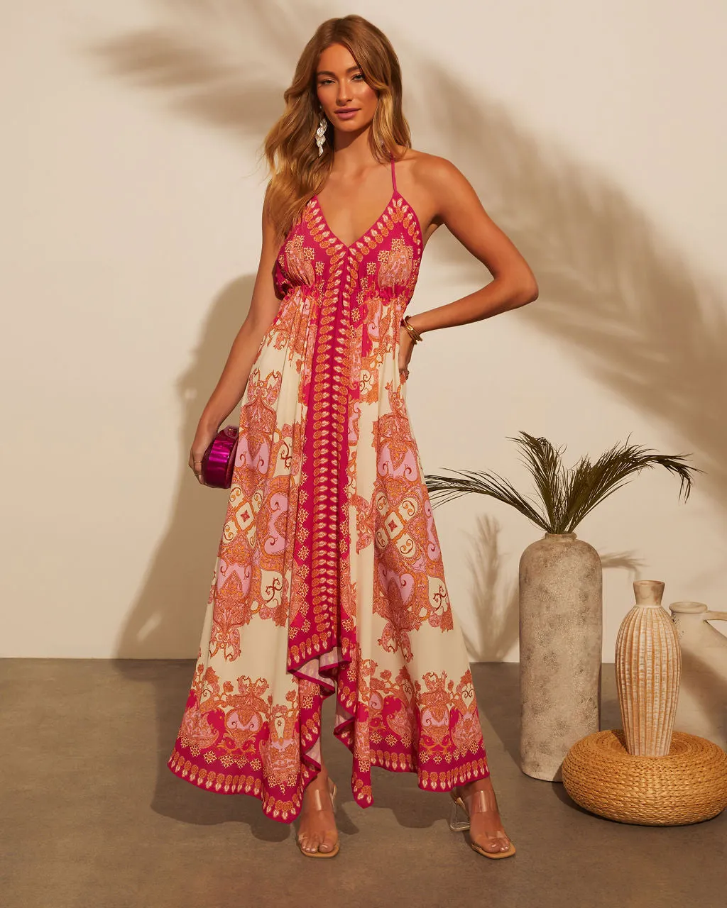 Vineyard Border Print Maxi Dress sold by Vici product image thumbnail 2