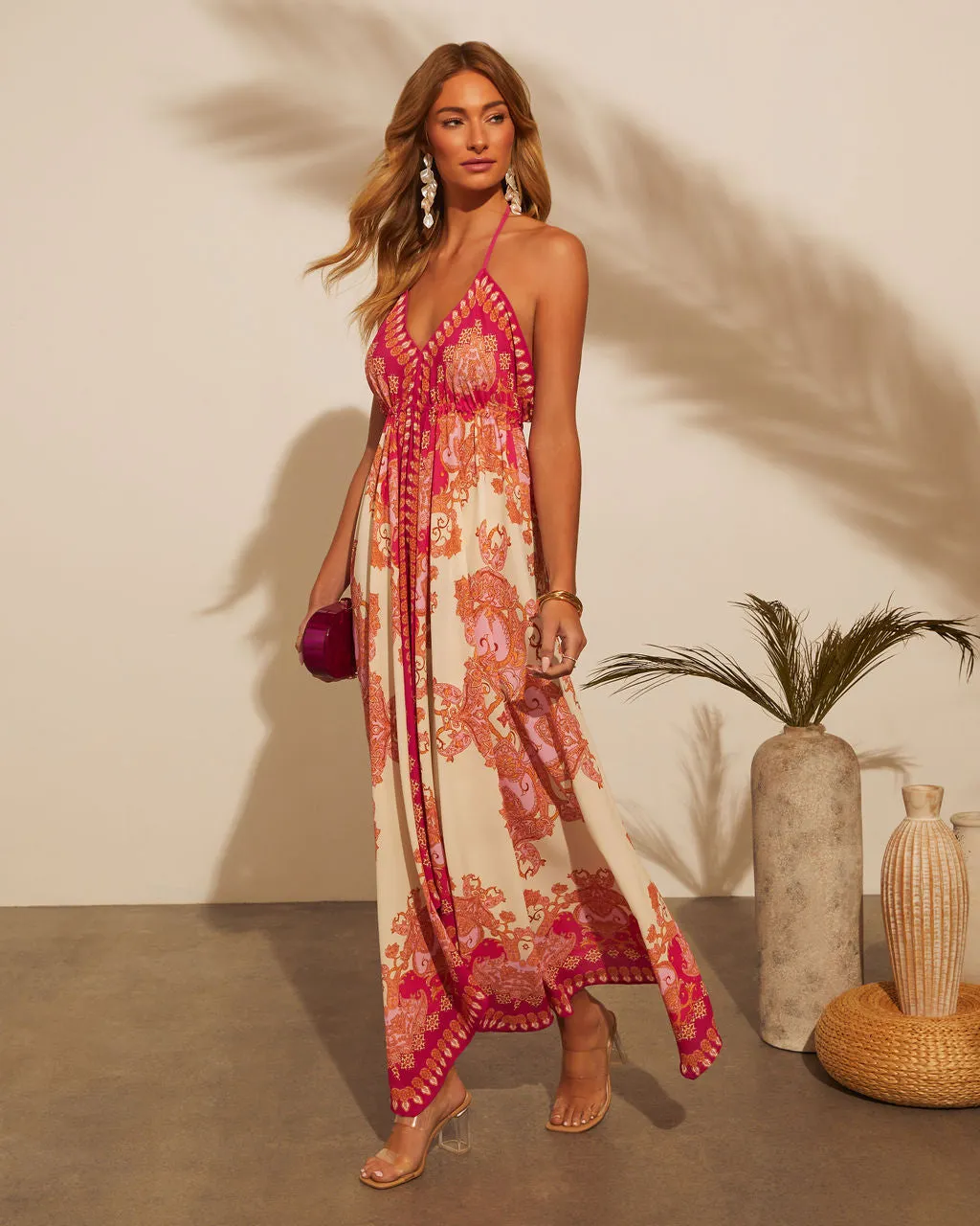 Vineyard Border Print Maxi Dress sold by Vici product image thumbnail 3