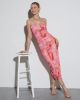 Delora Printed Mesh Strapless Midi Dress sold by Vici