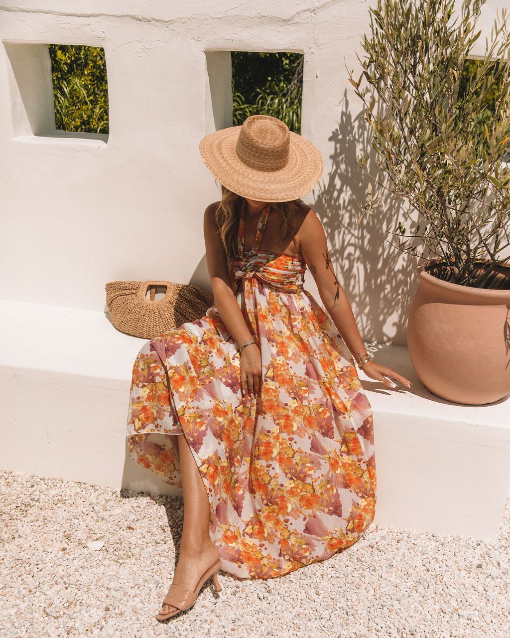 Melanie Tencel Blend Floral Halter Maxi Dress - FINAL SALE sold by Vici product image thumbnail 11