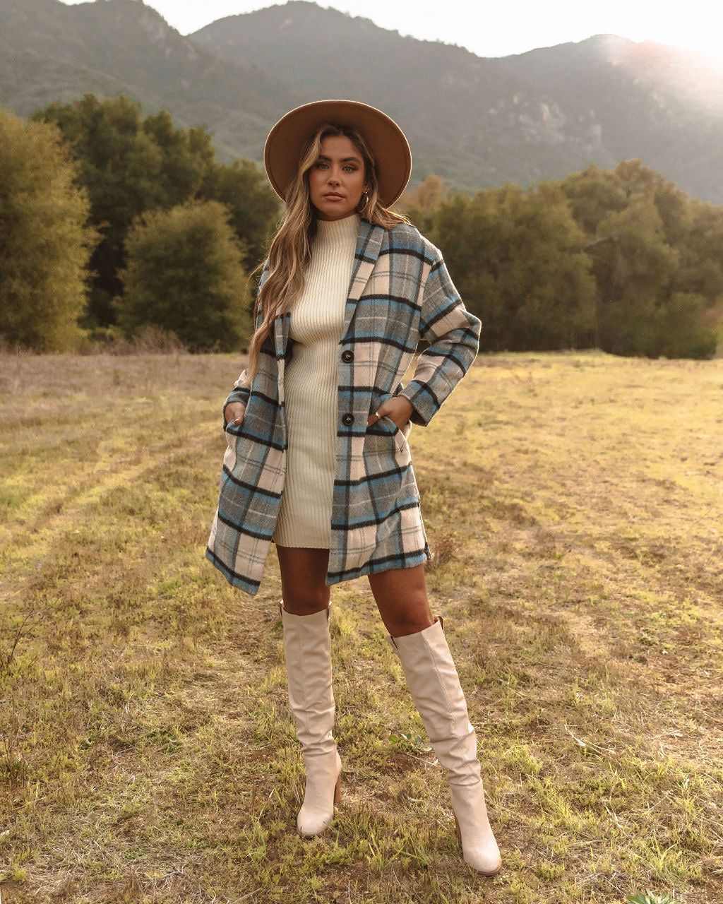 Igloo Pocketed Plaid Coat - Blue - FINAL SALE sold by Vici product image thumbnail 9