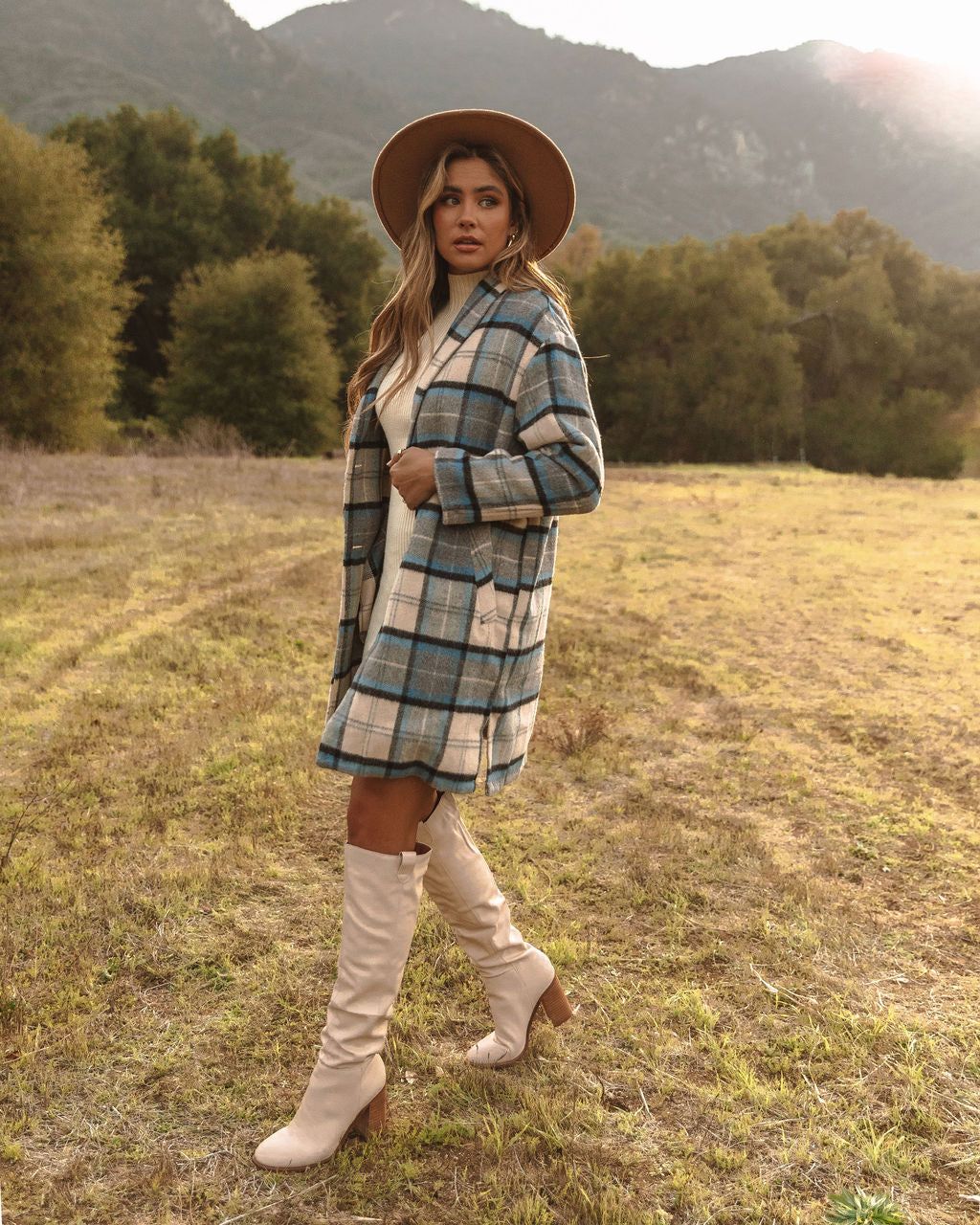 Igloo Pocketed Plaid Coat - Blue - FINAL SALE sold by Vici product image thumbnail 11