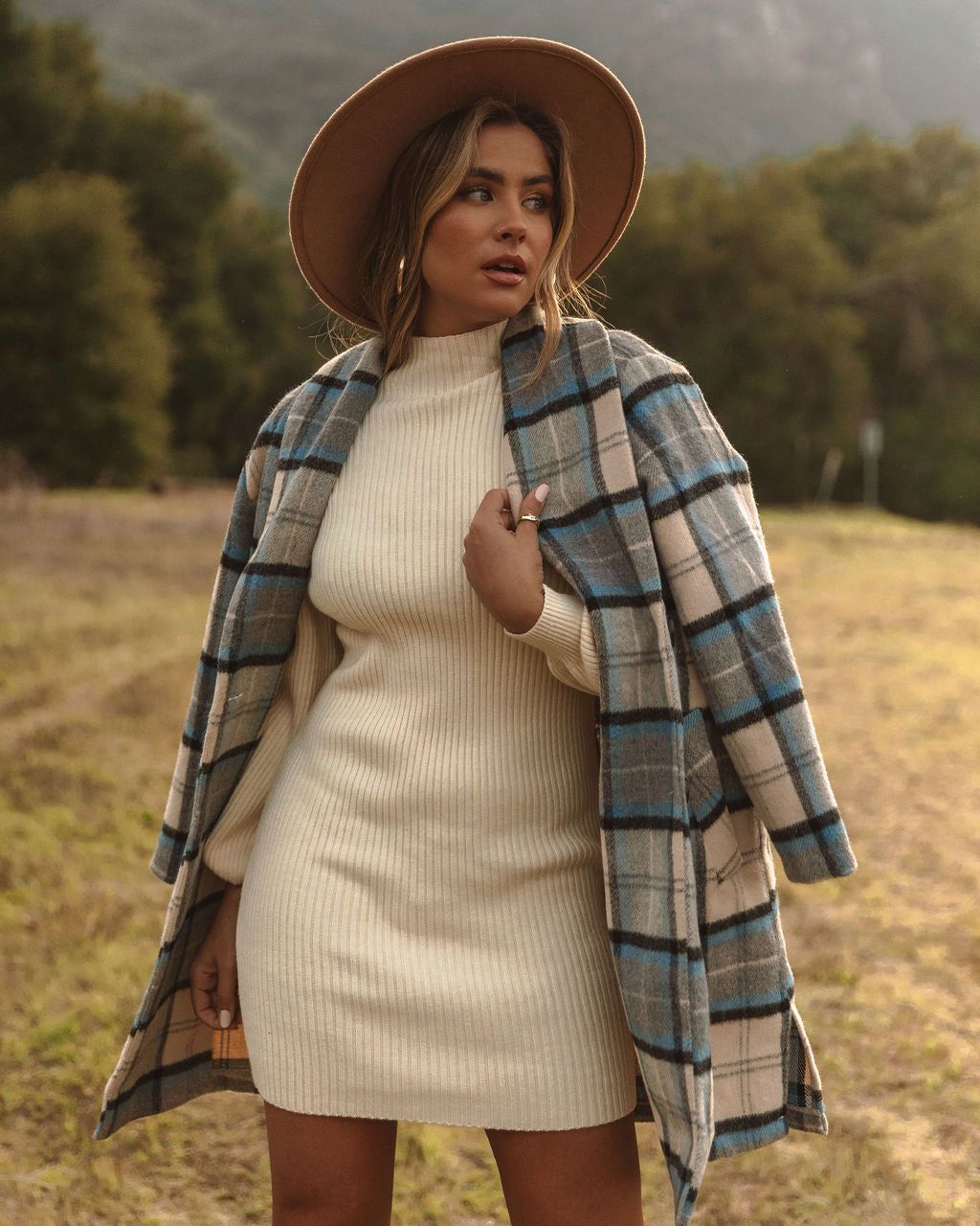 Igloo Pocketed Plaid Coat - Blue - FINAL SALE sold by Vici product image thumbnail 8