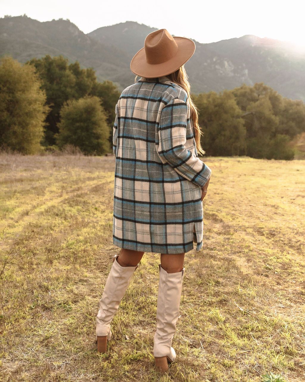 Igloo Pocketed Plaid Coat - Blue - FINAL SALE sold by Vici product image thumbnail 2