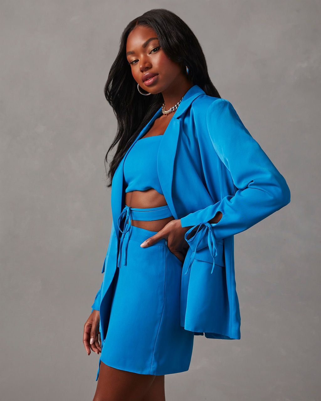 Emira Blazer - Blue sold by Vici product image thumbnail 3