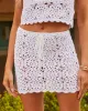 Positano Crochet Coverup Mini Skirt sold by Vici