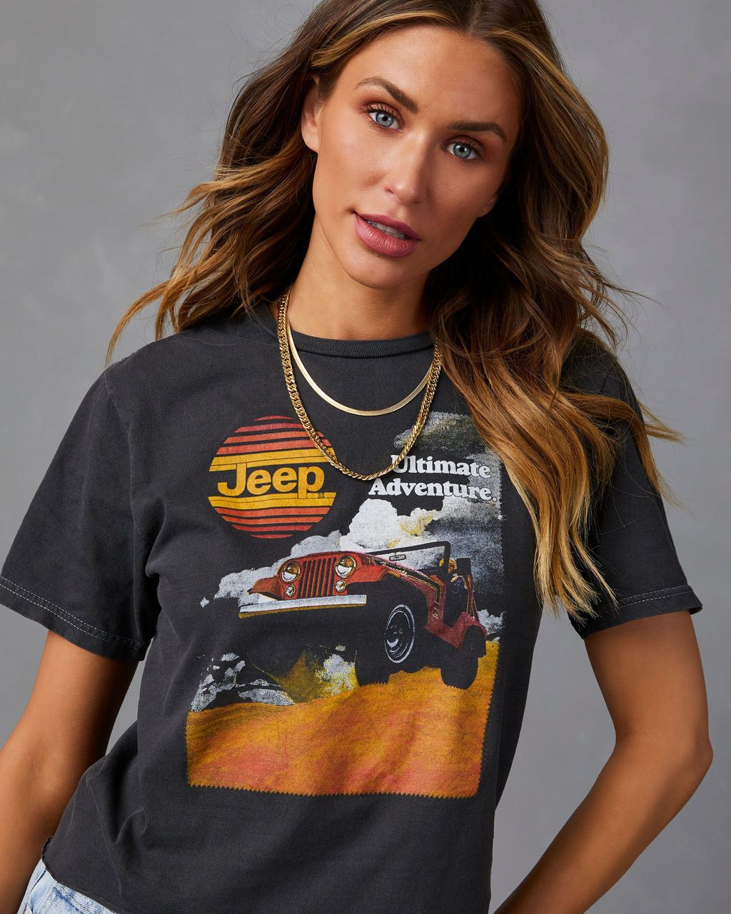 Jeep Ultimate Adventure Cotton Tee - Black - FINAL SALE sold by Vici product image thumbnail 3